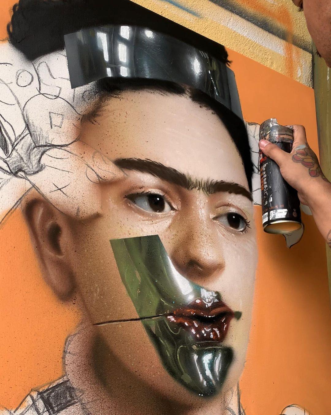 BTS of Frida Kahlo by Mazola Marcnou