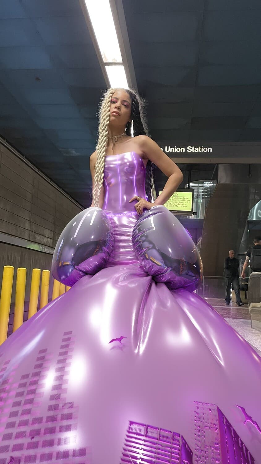 contactless&cyber MC G dress utilized by Tribute Brand Premium Fitting Service™