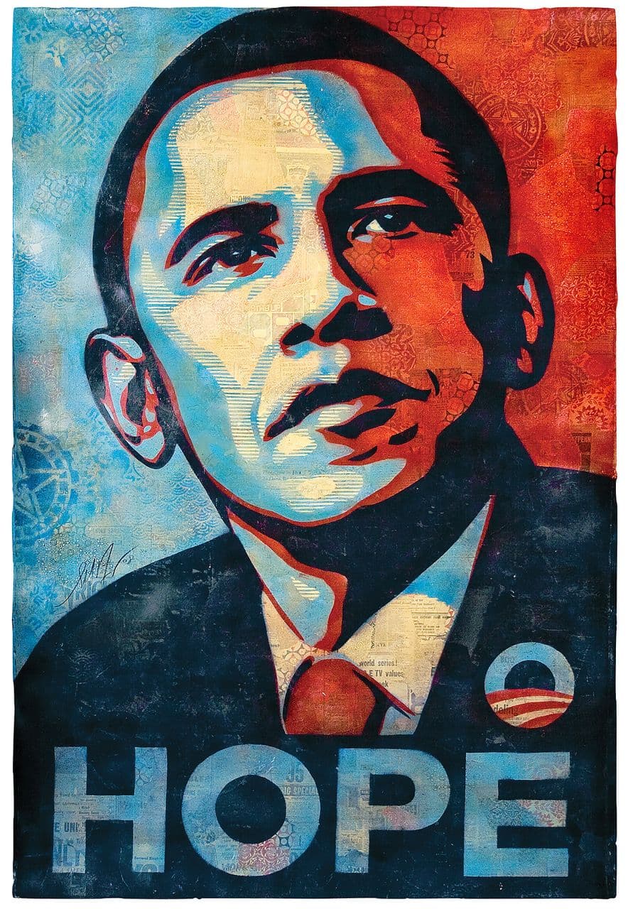 Shepard Fairey, Hope (2008-2022), Courtesy Artist ObeyGiant.com _ Photographer Jon Furlong