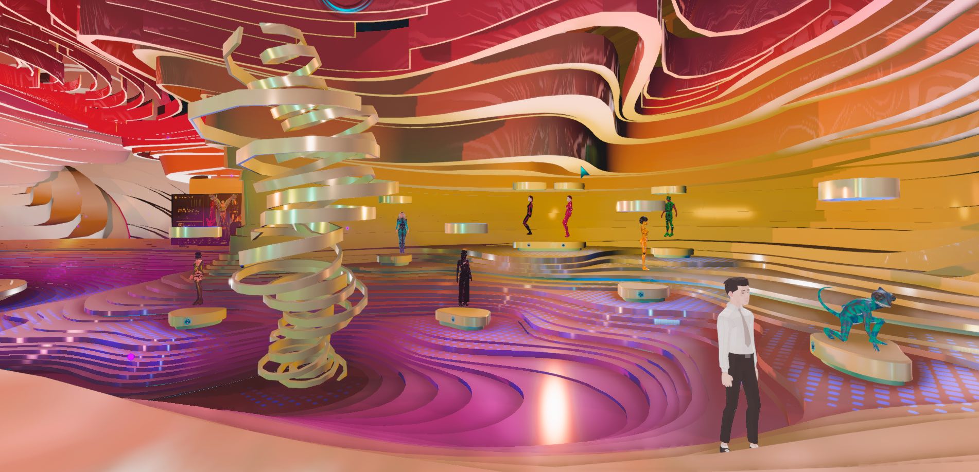 Exhibition space created by Atrium in collabo with Dearch Space for Fashion World in Somnium.